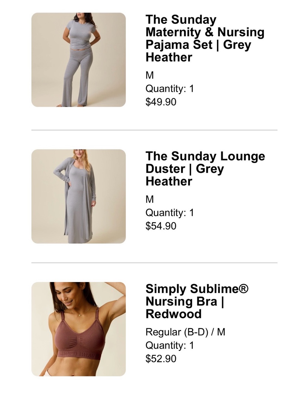 Kindred Bravely Grey Heather Maternity & Nursing Pajama Set